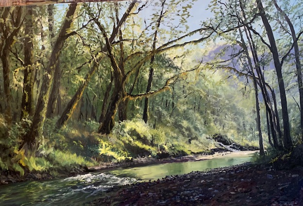 D  lambert | Pleasant Flat Stream ( Doc CampgroundSouth Haast|McATamney Gallery and Design STore Geraldine NZ